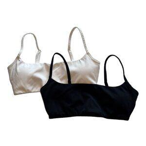 🖤 Garage Softactive Black & White Micro Bralette Set 🖤